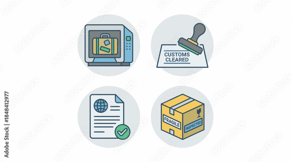 Fototapeta premium Vector icons Business Icon Set for Finance Documents Learning and Packaging. Vector Illustration. EPS Editable