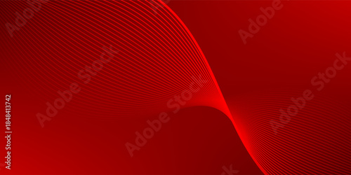 minimalist wavy lines background. abstract red background with wavy line.