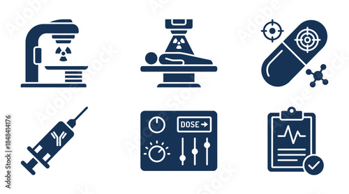 Vector icons Set of Medical Laboratory Icons for Healthcare. Vector Illustration. EPS Editable