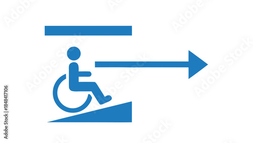Wheelchair Accessible Ramp and Exit Sign