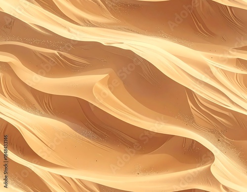 Close-up of undulating sand dunes in shades of warm gold