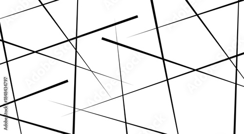 Abstract lines in black and white tone of many squares and rectangle, shapes on white background. Metal grid isolated on the white background. 
