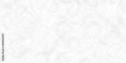 white topography map geography relief diagram texture design. Topography white background and black line world map texture design. Lines Topographic contour lines grid map seamless pattern.	