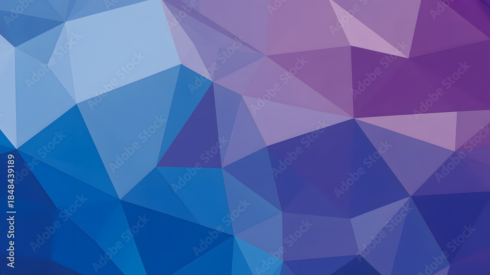 Fototapeta premium Vibrant Blue And Purple Geometric Polygonal Abstract Background