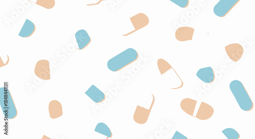 Colorful confetti pieces falling down.