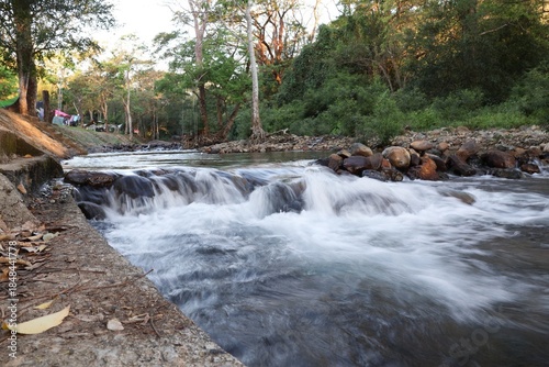 small waterfall in the forest