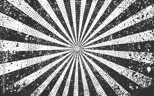 radial halftone grunge texture with a pronounced fading effect, comprising halftone random circle dots in a raster texture pattern.