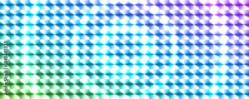 同心円の光沢のある幾何学ブロックが連なる立体グラデーション背景