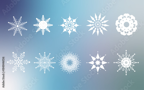 雪、氷、冬モチーフ