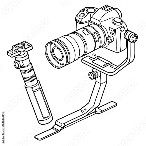 Dslr camera gimbal handles motor housing