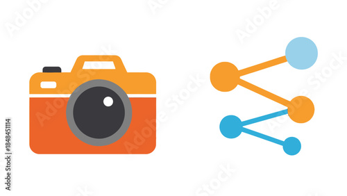 Photography and network graphic illustration
