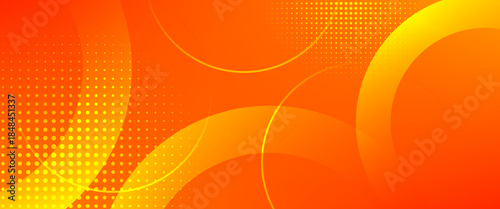 abstract orange background. Colorful orange circle pattern 3D background gradient with soft pastel color design. background vector illustration.