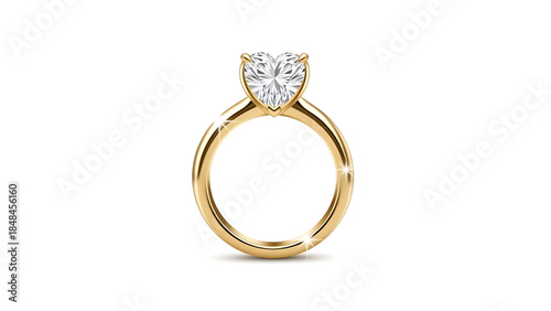 A precious pair of golden wedding rings with luxury diamonds creates a symbol of marriage and love in this isolated jewelry gift