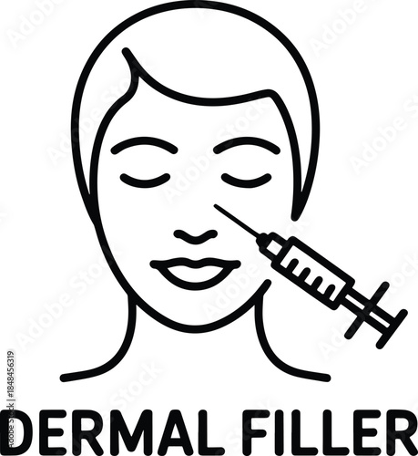 Dermal Filler Injection Icon Cosmetic Procedure