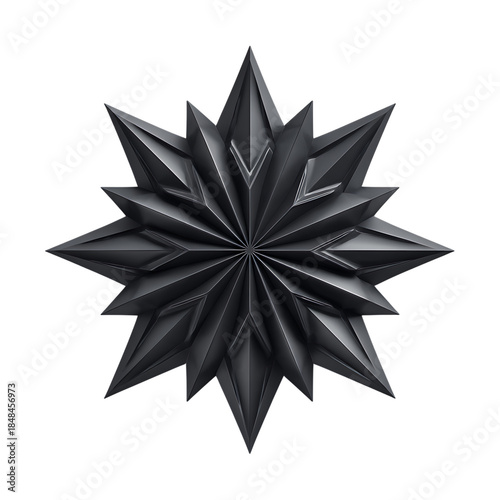 Black Geometric Star-Shaped png