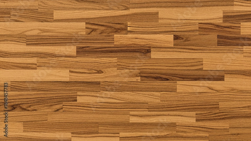 A close-up view of a wooden surface with a mosaic-like pattern
