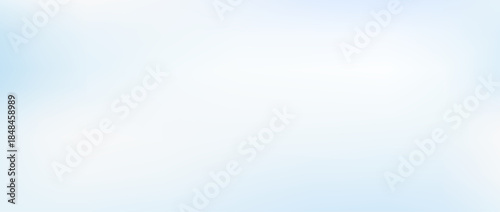 Subtle soft winter backdrop for graphic design banner, flyer, poster, presentation. Smooth light blue abstract wallpaper. Cloud white gradient background. Blurred wavy pastel gradation cover. Vector