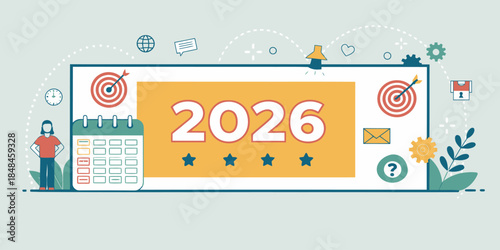 Future planning and goal setting for 2026 with business strategy and target objectives