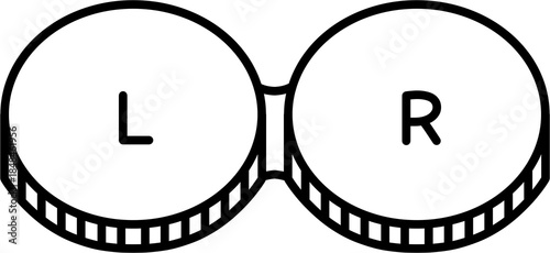 렌즈케이스 흑백