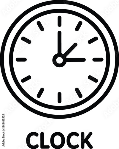 Clock icon with hands showing time