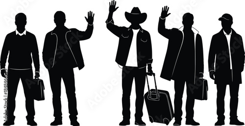 India travel culture icons set with Taj Mahal, Buddha, elephant, yoga silhouettes, cad drawing flat vector illustration, landmarks and religious symbols.