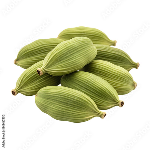 Wallpaper Mural Aromatic green cardamom pods isolated on transparent background Torontodigital.ca
