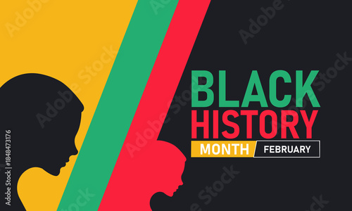 Black History Month Poster Banner and Background Design Template Featuring Cultural Symbols, Community Icons, and Celebration Illustration for Heritage, Education, and February Historical Awareness 