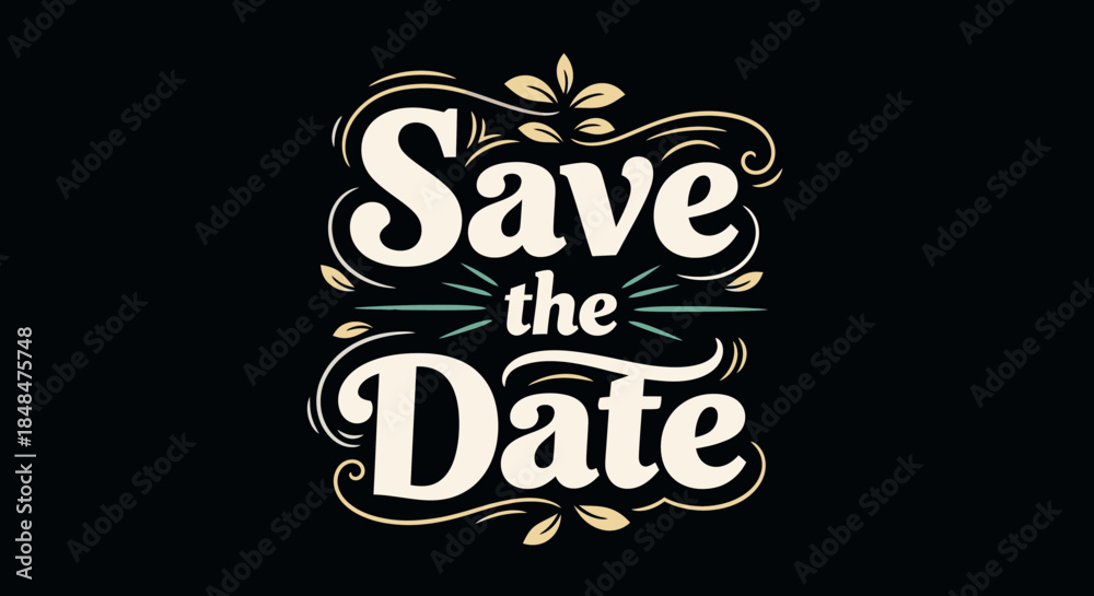 Obraz premium Save the date announcement card design template for wedding invitation and event celebration party