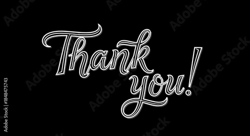 Thank you card design for appreciation and gratitude message vector illustration for social media post