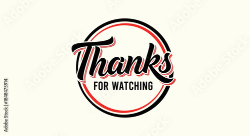 Thank you for watching banner design vector template download graphic design thank you for watching design