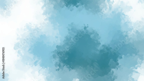 Abstract watercolor background with shades of blue and white hues