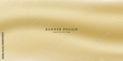 Premium background design with contemporary diagonal line pattern in gold colour. Vector horizontal gold template for business banner, formal invitation, luxury voucher, prestigious gift certificate