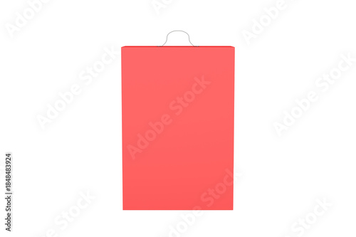 paper box mockup Isolated on white background . 3d illustration