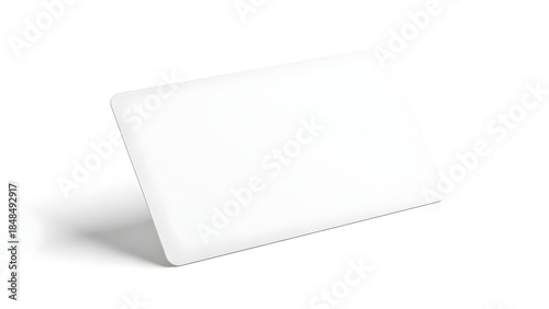 Minimalist white laptop on white background