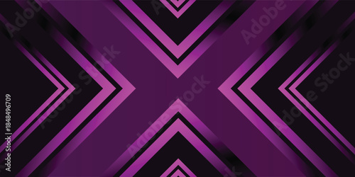 Dynamic abstract geometric pattern featuring a prominent X shape in vibrant purple and deep black hues, creating a modern and symmetrical background.