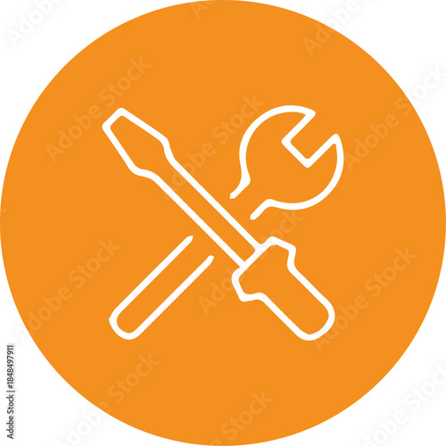 Tools icon screwdriver and wrench crossed