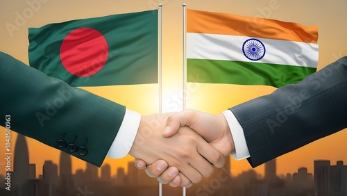 Handshake between bangladesh and india