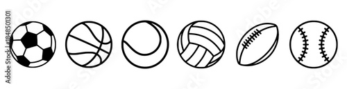 Different of ball vector icons