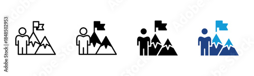 Purpose icon set multiple style collection