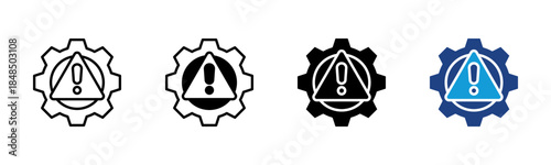 Incident icon set multiple style collection