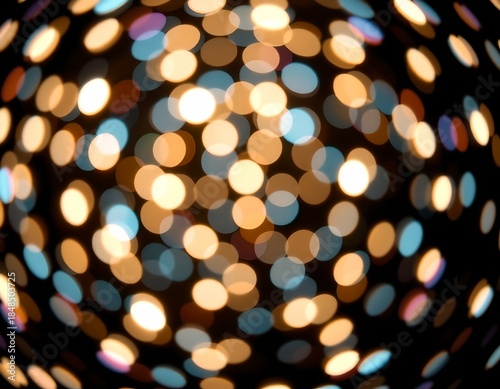 Cosmic Bokeh Lights Against Dark