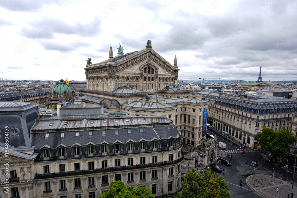 Obraz premium View of Palais Garnier and Paris skyline
