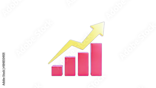 Free Download Financial Growth: Rising Bar Chart with Arrow on White - GFXLoad