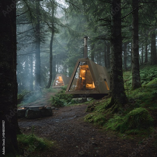 Peaceful Off-Grid Cabin Retreat in a Remote Natural Setting with Clear Night Sky Stargazing, camping in the woods