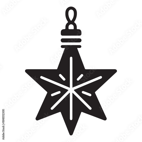 Modern star shaped Christmas ornament decoration