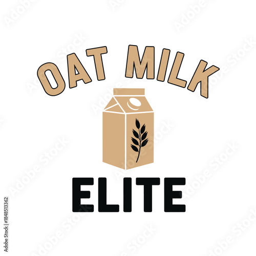 Oat milk elite typography t-shirt design isolated on transparent background