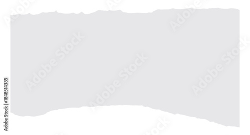 White ripped piece of paper sheet png isolated on transparent background