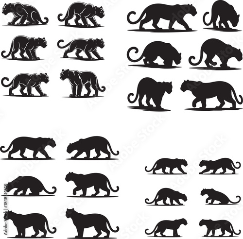 Silhouette of children playing with balloons and umbrella outdoors