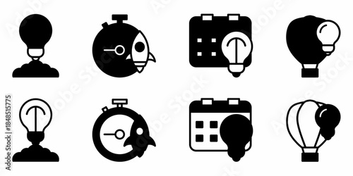 Startup icon on white background. Vector logo startup illustration.