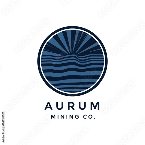 Foto Aurum Mining Company Logo Design Element.